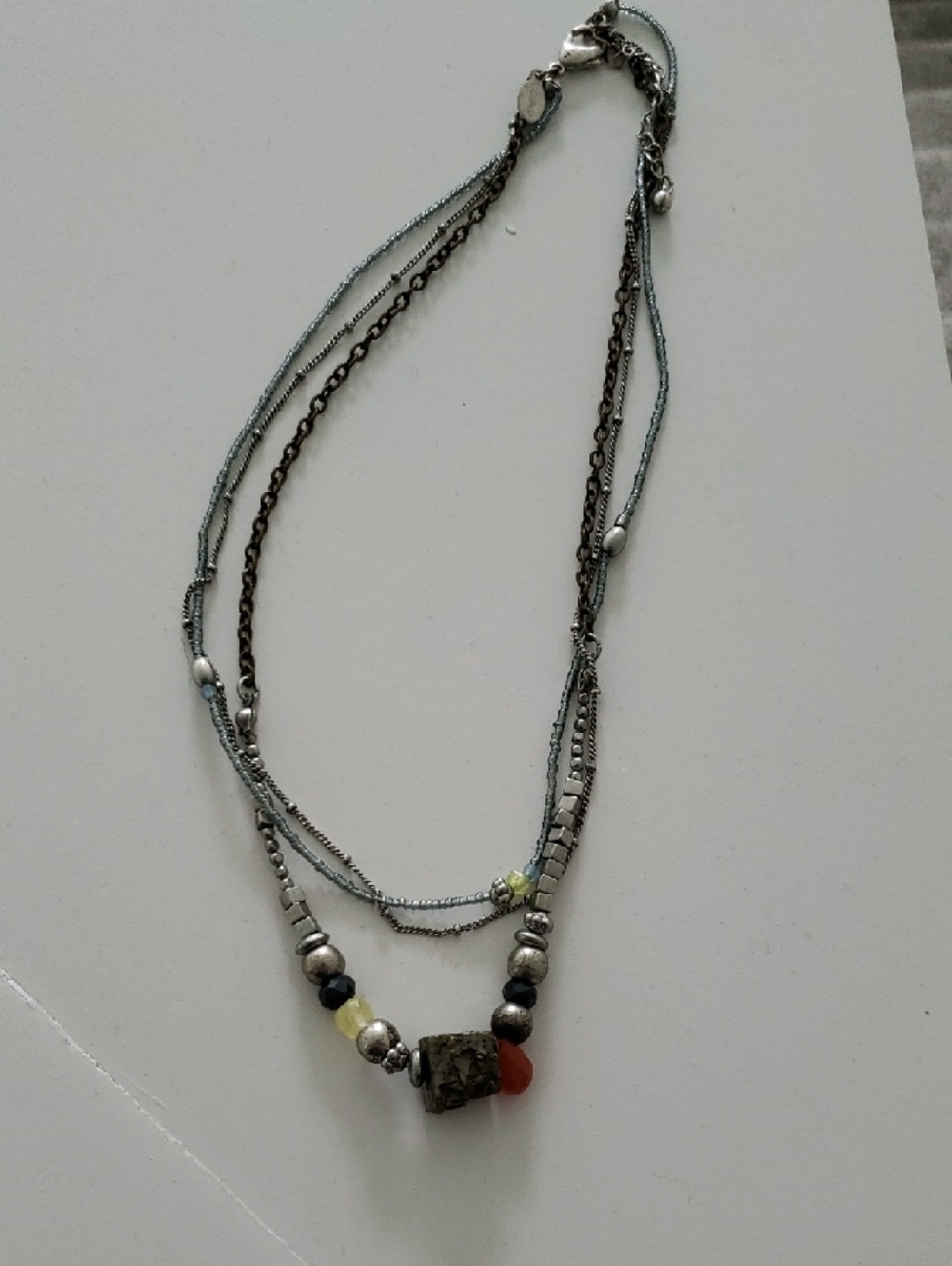 American Eagle Multi Strsnd Beaded Necklace
